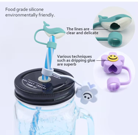 La paille en silicone réutilisable et anti-poussière couvre les accessoires de boisson avec un design fonctionnel pour une consommation durable
