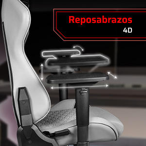 <span class=keywords><strong>Sedia</strong></span> <span class=keywords><strong>da</strong></span> <span class=keywords><strong>Gaming</strong></span> Ergonomica Nera con Schienale Alto, Girevole e Reclinabile, Braccioli 2D Regolabili, in Pelle PU Traspirante, per Casa e Ufficio - Product Image 6