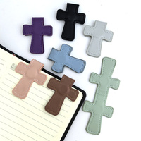 Marcapáginas de Cuero PU con Cruz, Magnético y Plegable, para Regalo Cristiano, Personalizable con Grabado Láser Xtool