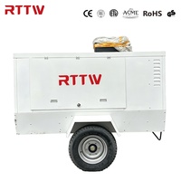 Compresseur d'air diesel portable robuste RTTW 12m³/min 12 bars haute pression pour sablage et exploitation minière