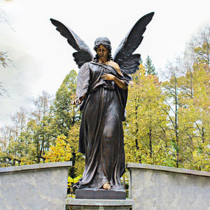 야외 실물 크기 소녀 조각 정원에 대한 날개 달린 금속 대형 청동 천사 동상 - Product Image 1