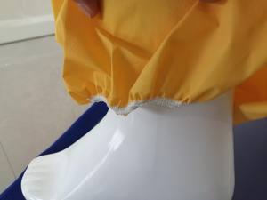 Macacão Descartável com Capuz, Sem Botas, com Punhos e Tornozelos Elásticos, Zíper Frontal com Aba e Capuz Elástico — Roupa de Segurança - Product Image 4