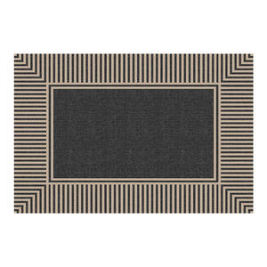 Alfombra geométrica minimalista moderna, rectangular, de fibra de poliéster, resistente a las manchas, para sala de estar, dormitorio, uso doméstico - Product Image 1