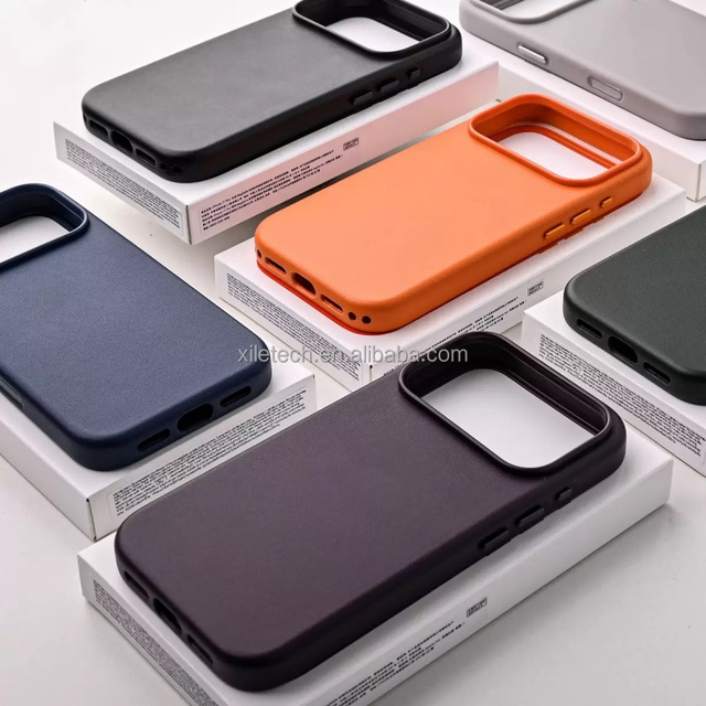 Luxury Leather Case Wireless Charging Magnetic Phone Case Shockproof Protective Cover for iPhone 17 Pro Max 16Pro 15 14 13 12