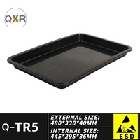 ESD Série de palettes de taille moyenne plateaux en plastique antistatiques plateau noir Plusieurs spécifications sont disponibles