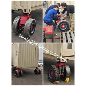 Carga 7/11/15 Toneladas Rodízio Roda Placa Montar Container <span class=keywords><strong>Caster</strong></span> com Função de Absorção de Choque para Recipiente Regular - Product Image 2