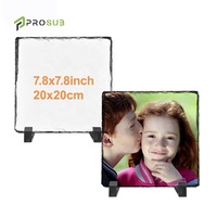 Prosub Vente en gros Love Style Cadre photo écologique en ardoise de roche par sublimation Plaque carrée 20x20cm