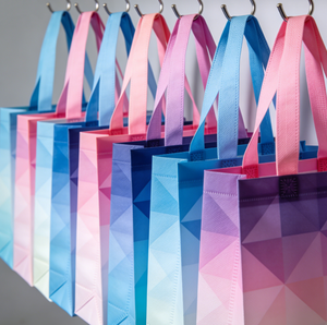 Sacs fourre-tout bon marché personnalisés imprimés en tissu recyclable non tissé avec logo - Product Image 3