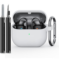 Convient pour Samsung Galaxy Buds3 Pro, silicone uni, une seule pièce, 2 mm d'épaisseur, avec un ensemble de stylos de nettoyage