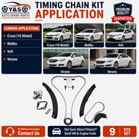 YS Kit de Cadena de Distribución Reforzada de 9 Piezas, Nueva, OE 12636521, Garantía de Doce Meses, Compatible con Chevrolet Cruze, Malibu, Volt, Verano 14-16 1.5L