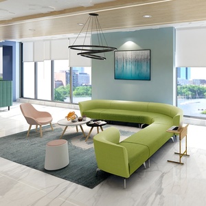 Canapés de salon modernes en tissu fibre et cuir, ensembles de meubles de salon personnalisés - Product Image 1