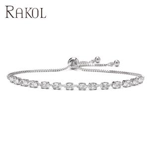 Rakol BP5131 2023ใหม่ CZ เสน่ห์เทนนิส AAA สร้อยข้อมือเพทายผู้หญิงเครื่องประดับของขวัญ - Product Image 3