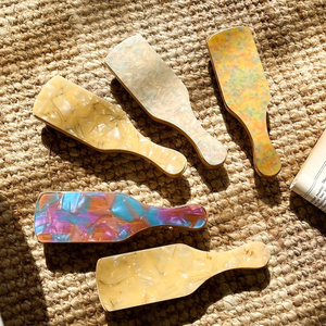 Brosse à cheveux de luxe écologique pour femmes et hommes Palette de bambou en acétate de cellulose Peigne commun de style mode pour usage domestique - Product Image 1