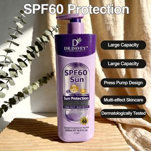 DR <span class=keywords><strong>DAVEY</strong></span> 500ml Lotion Corporelle Bio Végane et Sans Cruauté Animale aux Acides Aminés, Glutathion et Vitamine C – Hydratant Intensif Anti-Acné et Éclaircissant - Product Image 1