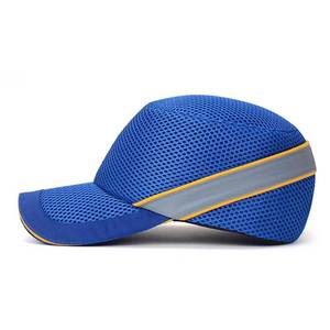 Gorra de béisbol de malla transpirable de moda al por mayor, ligera y ajustable, con protección ABS y tira reflectante, certificada CE EN397 de alta calidad. - Product Image 3