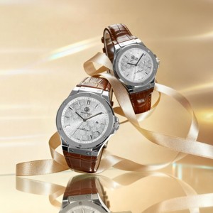 Montres de luxe en acier inoxydable haut de gamme pour <span class=keywords><strong>couple</strong></span>, mouvement à quartz, montre-bracelet, mode classique, montre en cuir pour <span class=keywords><strong>couple</strong></span> - Product Image 4