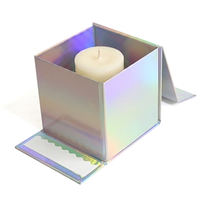 Custom Scented Candle <b>Box</b> with Gold Foil Debossed Logo Rigid <b>Black</b> Board Boutique Brand OEM - Product Image 1