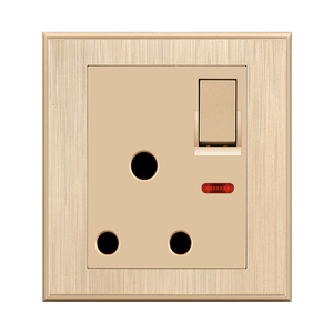 La fabbrica di JUBEN fornisce una <span class=keywords><strong>presa</strong></span> per <span class=keywords><strong>interruttore</strong></span> a parete in oro 15A ad alta potenza PLUS con indicazione - Product Image 4