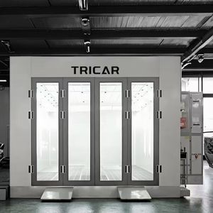ตู้พ่นสีแบบหรูหรา รุ่น Tricar CE พร้อมเตาดีเซล ระบบทำความร้อนด้วยไฟ <span class=keywords><strong>LED</strong></span> สำหรับอบแห้ง ประสิทธิภาพสูง ขนาด 7 ม./8 ม./9 ม. ประตูกระจกบานใหญ่ - Product Image 2