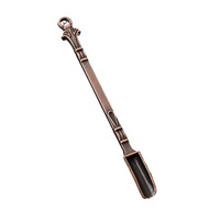 Petite cuillère à café en or et argent pour poudre de lait avec porte-clés, mini cuillère en métal avec trou pour anneau