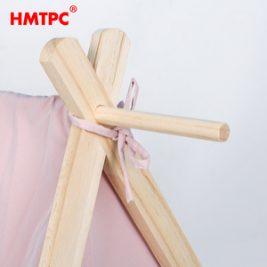 Yüksek Kaliteli Lüks Küçük Masif Ahşap Pamuklu Köpek Evi Lüks Üçgen Çadır Evcil Hayvan Kulübesi - Product Image 1