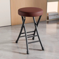 Tabouret pliant pour dortoir, petit tabouret de balcon, chaise pliable pour la maison avec coussin moelleux, pour l'approvisionnement transfrontalier