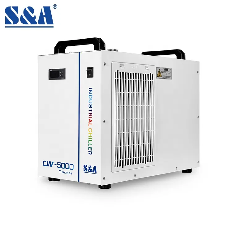 Resfriador de ar industrial da série s & a cw 5000 110v, resfriador de água industrial de recirculação para o eixo cnc