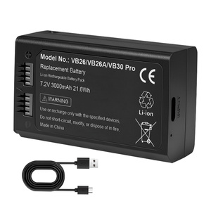 แบตเตอรี่สำรอง 7.2V 3000mAh สำหรับ Godox VB30 Godox V1 V860 III V850 III แบตเตอรี่ลิเธียมไอออนแบบชาร์จได้ประสิทธิภาพสูง - Product Image 1