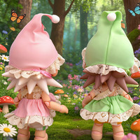 [Vêtements uniquement] Robe de princesse attrayante pour poupée de 20 cm, collection printemps-été, ensemble quatre pièces féerique pour toutes les saisons.