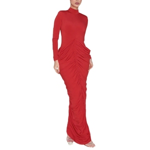 Robe moulante sexy à manches longues et dos ouvert, style automne-hiver, pour femmes, tendance - Product Image 1