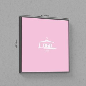 Letrero Acrílico Personalizable de Alta Transparencia de 4*4 Pies/122*122 cm, Caja de Luz con Impresión UV en Aluminio, Rectangular para Exteriores - Product Image 1