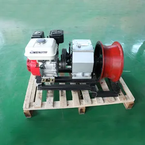 5 Ton Big Drum Petrol Engine Powered Winch Cable Pulling Machine