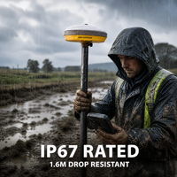Récepteur GNSS RTK toutes conditions météorologiques GEO-POSITION G7 X7 avec batterie de 22h pour la topographie forestière