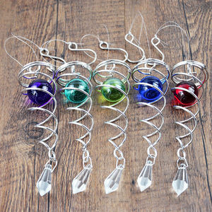 Colgante Twisterstainless Steel Wind Chime Wind Spinner Estabilizador <span class=keywords><strong>Gazing</strong></span> Espiral Ball Tail Wind Garden Decor - Product Image 1