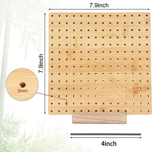 Tablero de ganchillo de bambú, herramienta artesanal de madera para decoración del hogar, proyectos de bricolaje, estilo moderno y sencillo, ecológico - Product Image 4