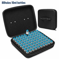 Étui rigide en EVA de qualité supérieure SFT OEM pour huiles essentielles, 60/70/80 emplacements pour flacons de 10 ml, logo personnalisé, résistant aux chocs, étanche, fermeture éclair