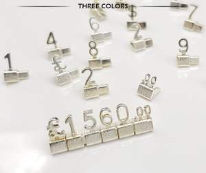 Etiquetas de Precio Metálicas en Forma de Cubo para Joyerí<span class=keywords><strong>a</strong></span>, Relojes y Ropa, en Dólares, <span class=keywords><strong>RMB</strong></span> y Euros, Placa de Precio Metálica 3D para Exhibición de Joyerí<span class=keywords><strong>a</strong></span> - Product Image 6