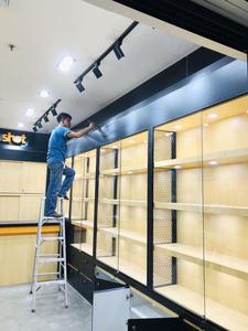 Một cửa hàng thiết kế tùy chỉnh thương hiệu sang trọng Boutique giày cửa hàng tất cả các loại đồ đạc kim loại Modular hiển thị & Made-to-order kệ - Product Image 3