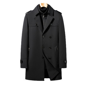 Streetwear mode d'automne vente en gros veste longue et chaude pour hommes coupe-vent pour hommes d'affaires <span class=keywords><strong>manteau</strong></span> <span class=keywords><strong>trench</strong></span> <span class=keywords><strong>long</strong></span> pour hommes - Product Image 5