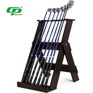 Có thể gập lại bằng gỗ Câu Lạc Bộ Golf <span class=keywords><strong>Rack</strong></span> & Putter chủ thuận tiện đứng hiển thị tổ chức cho các sản phẩm golf có thể gập lại Golf đứng lưu trữ - Product Image 1