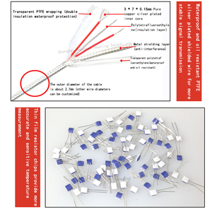 Sonde de tuyau métallique à thermistance Pt100 pour la mesure de la température de surface des roulements de moteur extensibles - Product Image 3