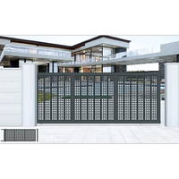 Porte coulissante automatique extérieure en alliage d'aluminium de 4,5 mètres, design de porte principale simple pour usage hôtelier