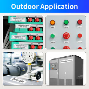 Compatible MC-1500-595-GN-WT le ruban d'étiquettes de laboratoire blanc sur vert en vinyle tout temps avec jeu de puces pour l'imprimante d'étiquettes <span class=keywords><strong>Brady</strong></span> BMP51 - Product Image 4