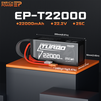 Batterie LiPo EP Custom 6S 22000mAh 22.2V Lithium Polymère avec Taux de Décharge de 25C Longue Durée de Vie pour Drone Agricole UAV