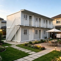 Maison Modulaire de Luxe en Conteneur Acier de 40 pieds, Villa ou Hôtel Préfabriqué Pliable à 3 Chambres, Maison Préfabriquée Détachable Compacte