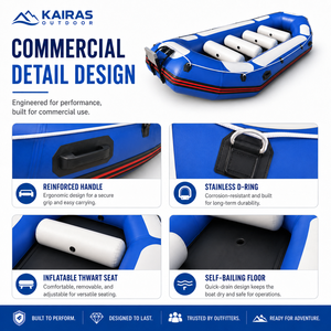 Commercial Inflatable Rafting Boat 1.2mm PVC Heavy Duty Whitewater <strong>Raft</strong> for River Rafting Parks Rental Fleets - Product Image 3