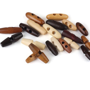 Bouton à bascule de corne en bois à 2 trous Bouton à bascule de corne en bois naturel coloré et brun pour manteau - Product Image 5
