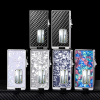Nouveau Briquet de Luxe Personnalisé en Métal avec Flamme Ouverte, Allumage par Secouement Gonflable, Flamme Super Large et Réglable, Alimentation au Butane