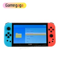 Console de jeu portable X80, grand écran de 7 pouces, console de jeu vidéo rétro pour enfants, cadeau, 10 000 jeux classiques, résolution 800x480, 29