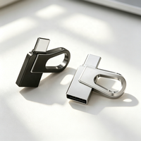 Option de couleur noir argenté Logo personnalisé en métal SSD Clé USB pour les besoins de stockage de documents volumineux